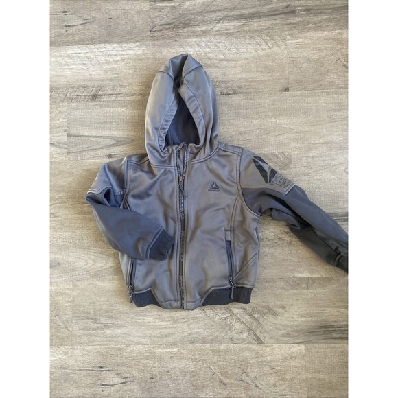 Reebok Full Zip Gray Hooded Jacket 5/6 - Picture 1 of 11